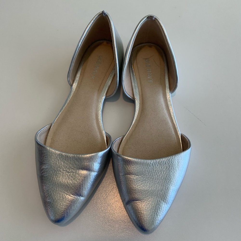 Silver Metallic Flats